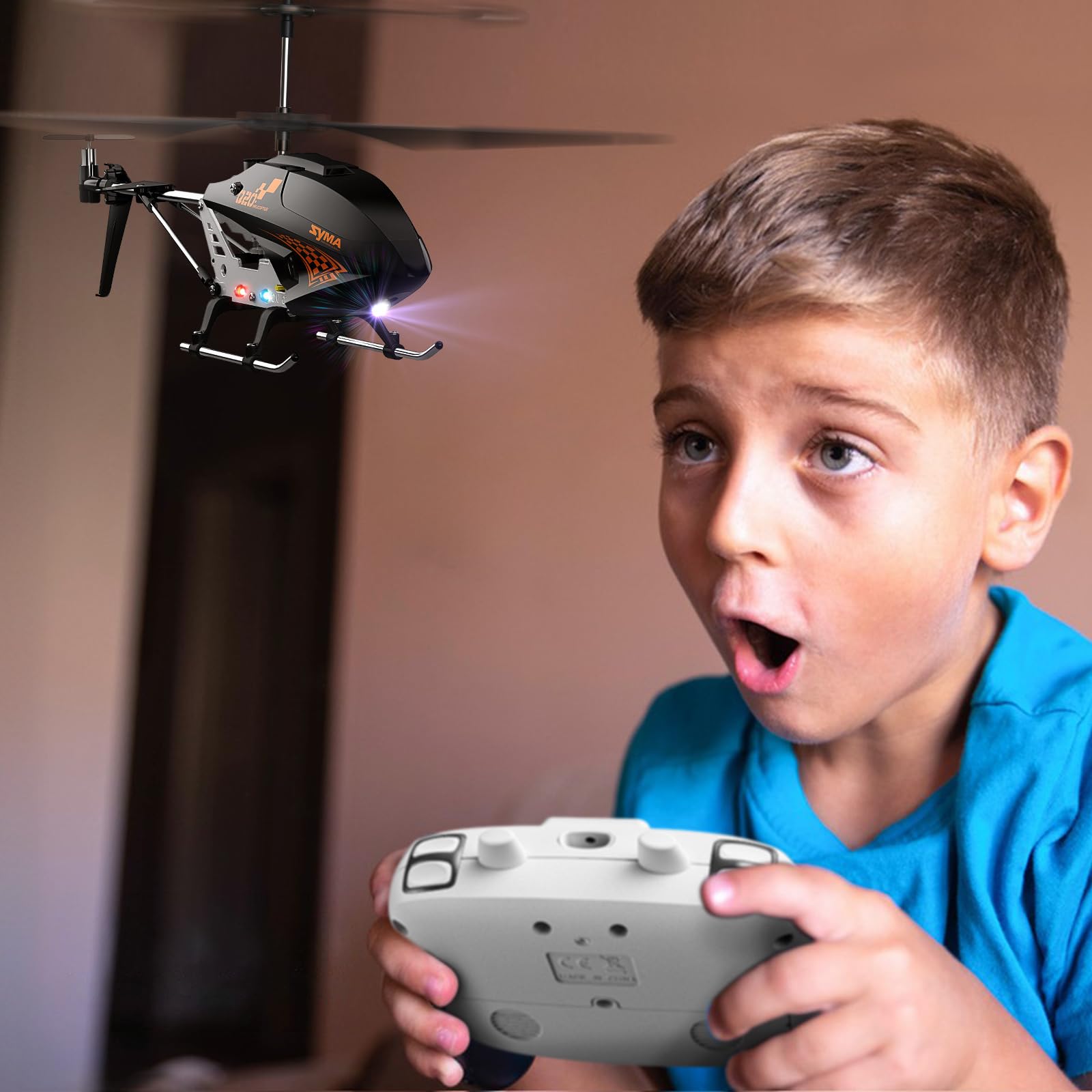 Syma Q20 - Helicóptero de control remoto para niños (8 a 12 años y principiantes, RC con altitud, 2 velocidades, giroscopio, cuerpo aleación vuelo interior - regalo juguete niño niña