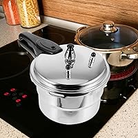 Vista 9 de Hemobllo Olla de alta presión para estufa de cocción rápida, diseño grueso, mango ergonómico para estufas de gas e inducción, multifuncional