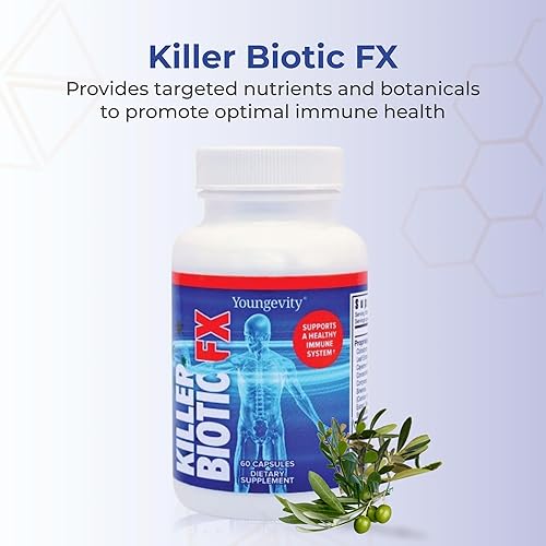 Miniatura 2 de Youngevity Killer Biotic FX - Apoyo del sistema inmunológico  Procedente de propóleos de abeja, hongos y calostro  Apoyo natural para la inmunidad