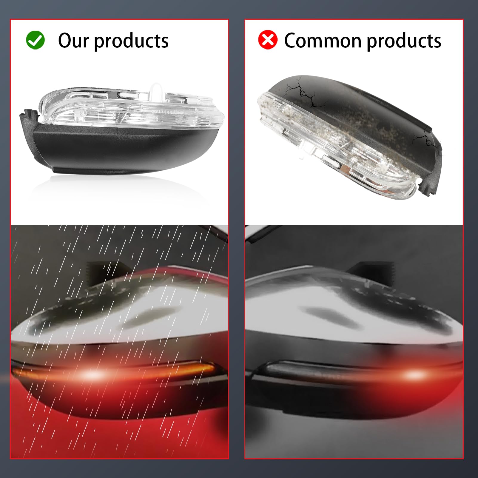 Indicatori di direzione specchietto retrovisore per Golf 6 MK6 /GTI / R20, Freccia luci spiegelblinker Laterale per Tou-ran 2011-2015 5K0949101(Sinistra - Lato Conducente)