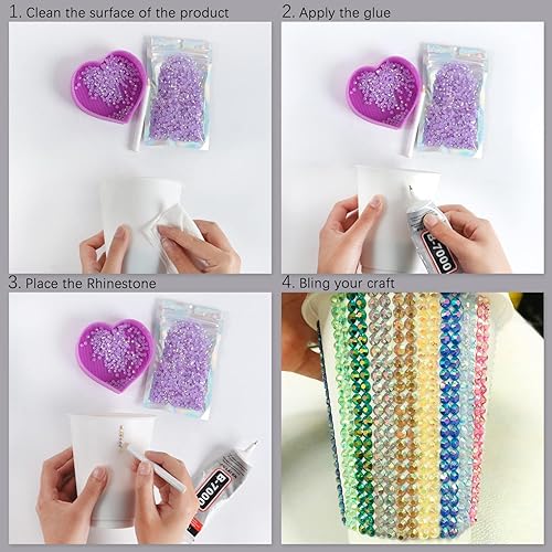 Miniatura 5 de Diamantes de imitación de resina de color transparente de 0.079 pulgadas, 0.118 pulgadas, 0.118 pulgadas, 5 tamaños, con parte trasera plana,