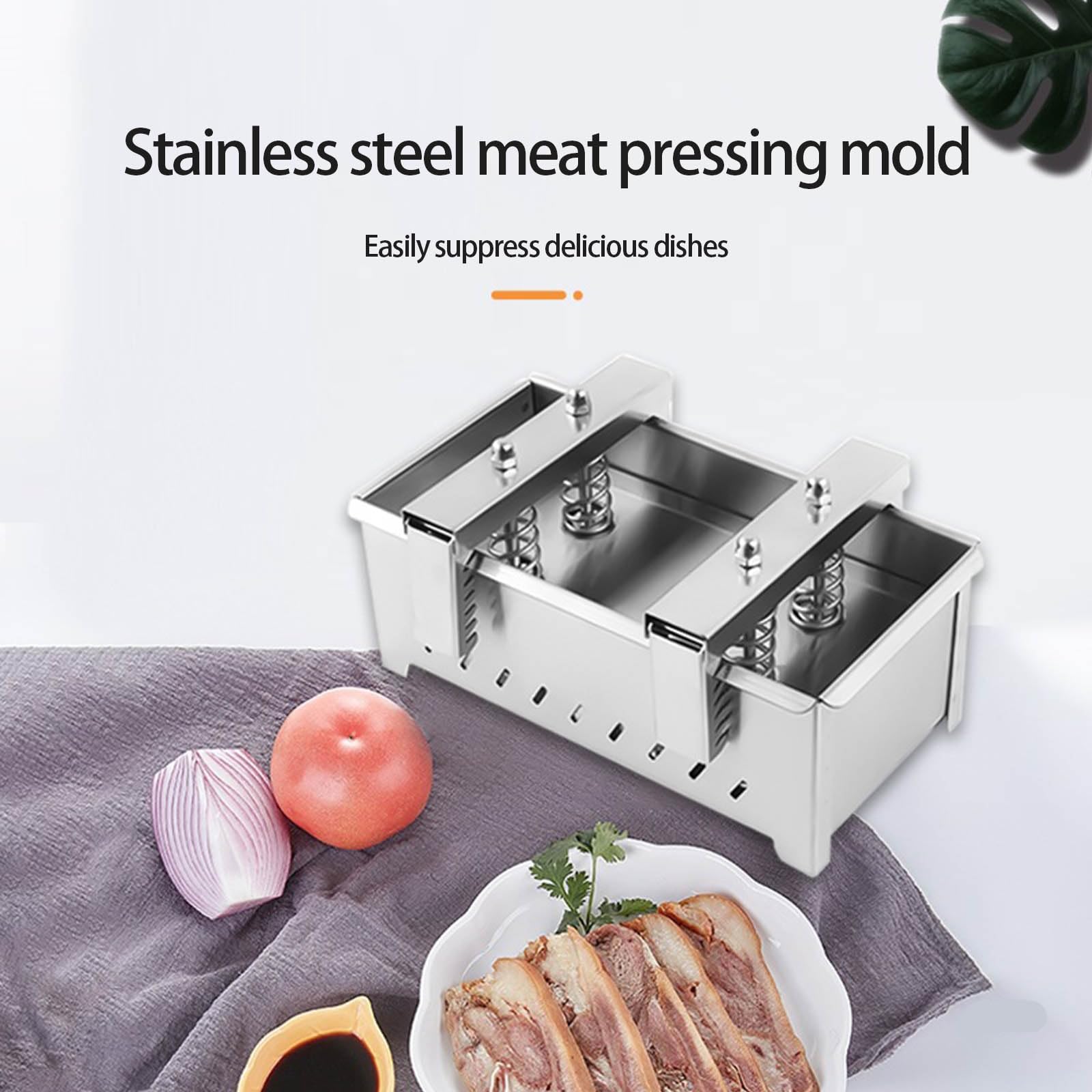 Kommerzielle Edelstahl Hamburger Presse, federbelasteter Mechanismus, Metall Fleischform, Kochutensilien, Edelstahl Fleisch Pressform