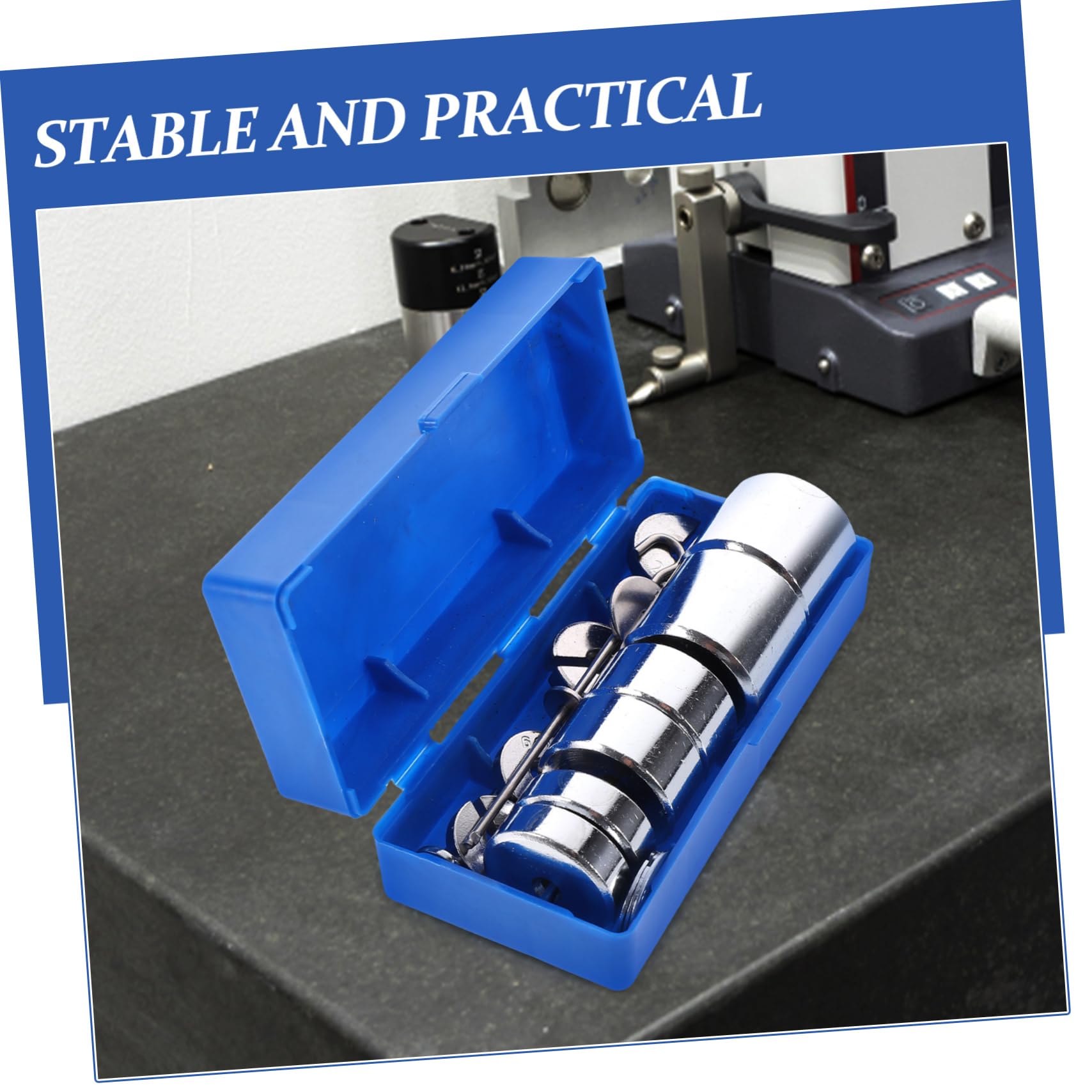 TOPBATHY Set di Pesi per Esperimenti di Fisica Strumenti di Laboratorio Scanalati in Acciaio Gancio e Custodia e Dimostrazioni di Forza e Bilanciamento