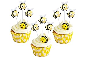24Pcs Bumble Bee Cupcake Toppers: Sweet as Honey Party Picks
