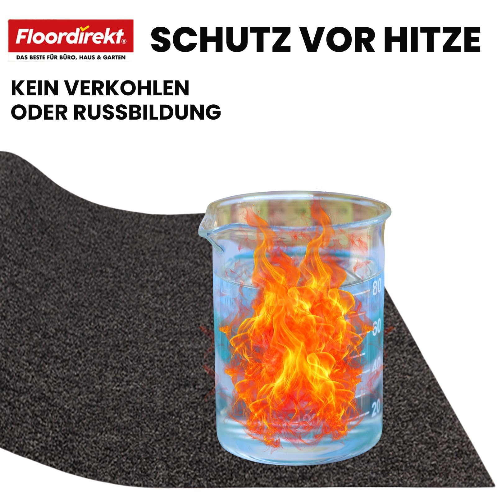 Floordirekt Schmutzfangmatte Monochrom 200x200 cm Türkis ab 62,99