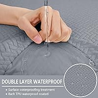 Vista 2 de hyha Fundas impermeables para sofá y cojín, funda para sofá resistente al desgaste, fundas antideslizantes lavables para sofá, protector de muebles