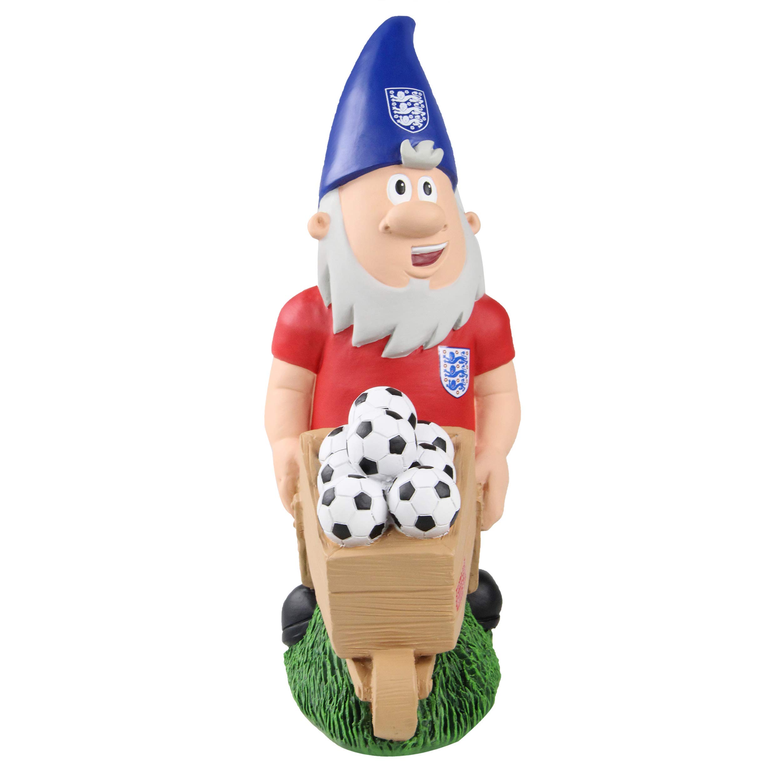 FOCO EPL ENGLAND FA WHEELBARROW GARDEN GNOME 10.5" ORNAMENT INDOOR/OUTDOOR