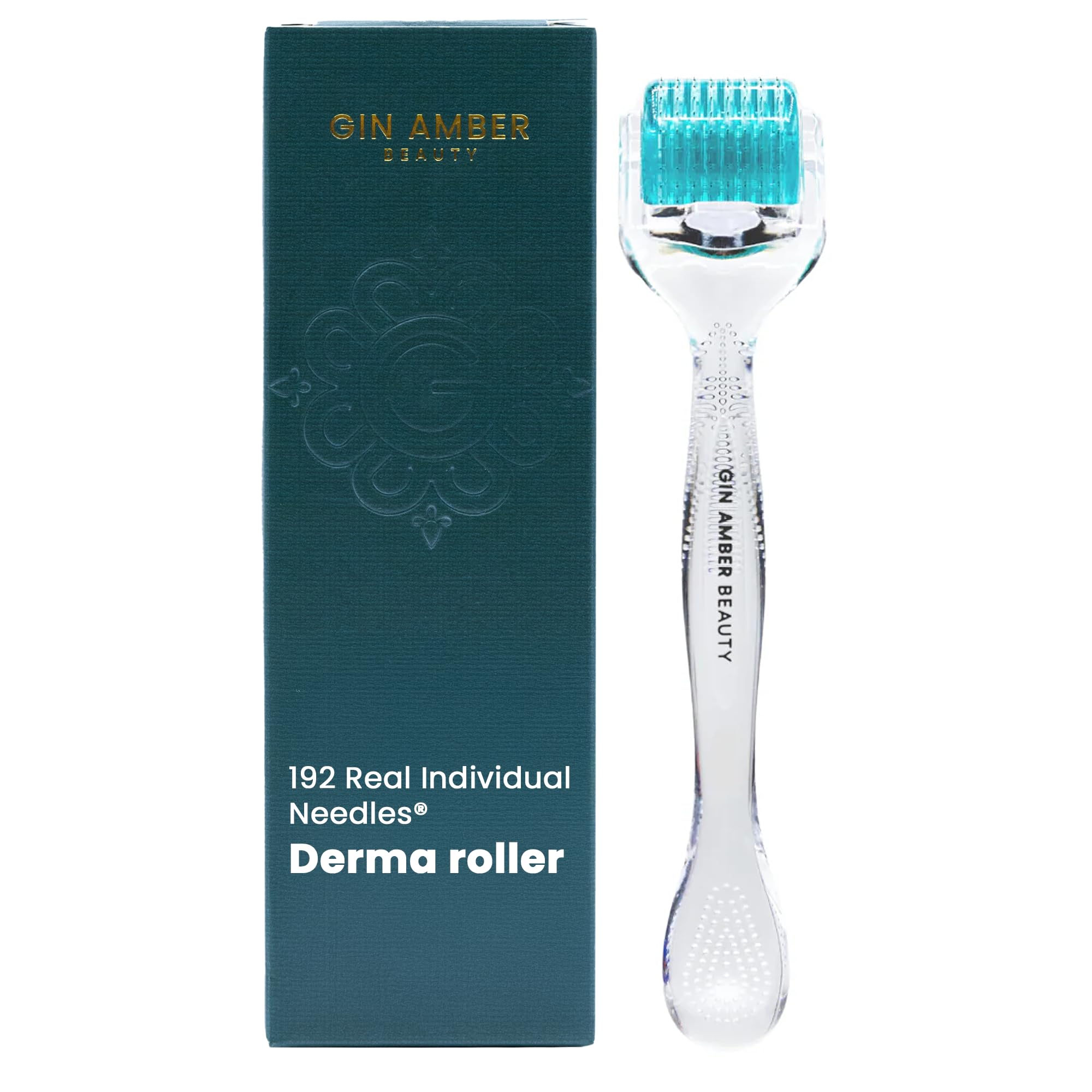 Gin Amber Beauty Derma Roller for Face – Stainless Steel – Skincare Tool for Even Product Application and Refined-Looking Skin