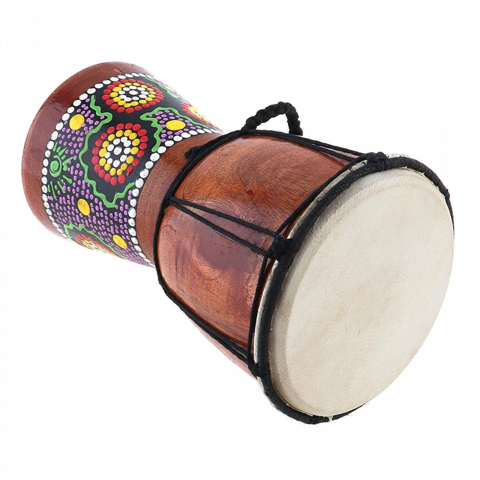 FLFL Djembe Tambor 4 Pulgadas De 6 Pulgadas Profesional Tradicional Africano Djembe Tambor De Madera Cabra Piel De Madera Buen Sonido Instrumento Musical (Color : 4 Inch)