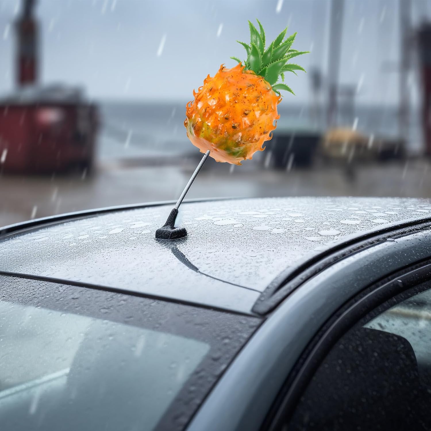 Pineapple Shape Car Antenna Topper Plastic Exterior Decoration Auto Accessory Easy Installation for Trucks and Cars Dashboard Enhancement