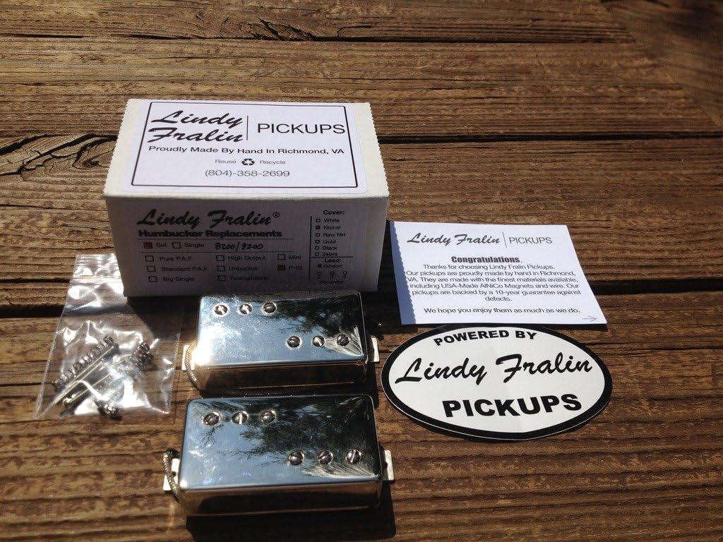 Lindy Fralin P-92 Humbucker Sized P90 Pickup set nickel (8200 neck/9200 bridge)