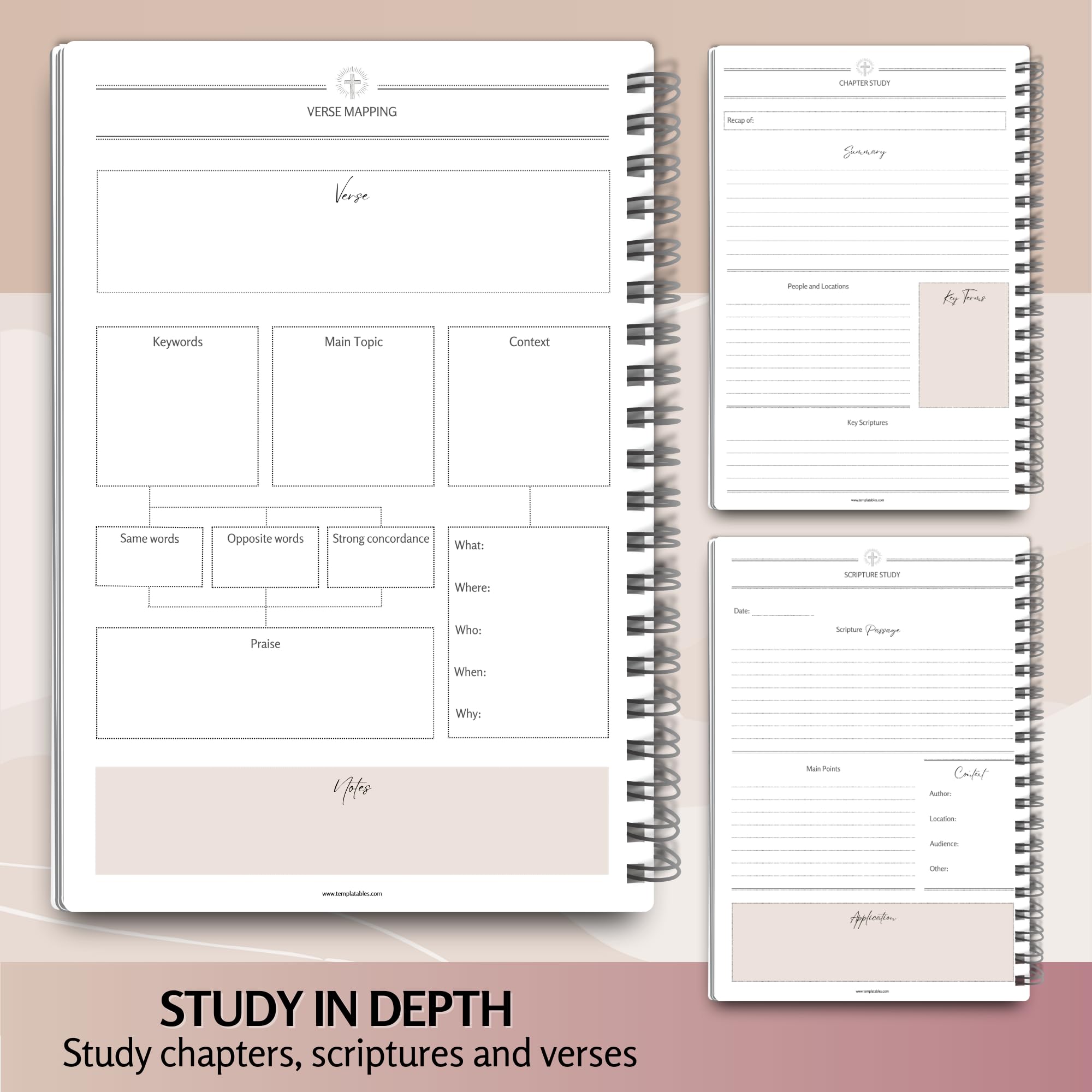 Bible Study Guide: Reflect on God’s Word with Comprehensive Study Tools, Lux, A5 - Image 4