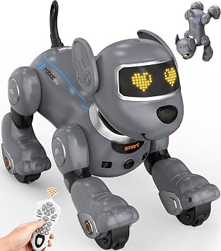 Robot Dog Music Performance Dog-shaped Robot Dog Programming Voice Control Electronic Pet Interactive Toy Boy Girl Birthday Present Soothing Child Family Christmas Gift