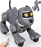 Robot Dog for Kids, Remote Control Dog with Voice and Touch Interaction, Followable Programmable Dog Robot, Singing, Dancing, Talking, Smart Stunt Robot Dog Toy Gift for Boys Girls