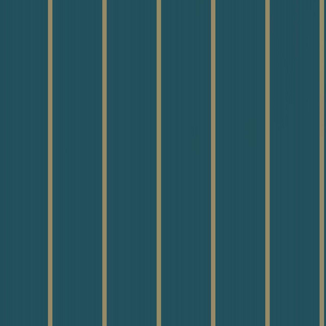 Teal Cabaret Stripe Wallpaper Gold Glitter Vinyl Textured Metallic