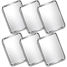 6 Pcs Stainless Steel Baking Sheet Pan, 9.3 6.7 inch Thickened Baking Sheet Set
