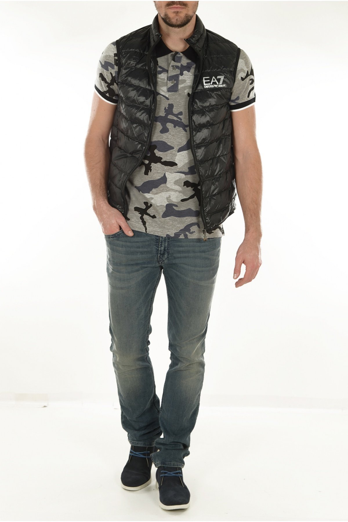 Emporio Armani Herren Train Core Down Vest, schwarz, X-Large