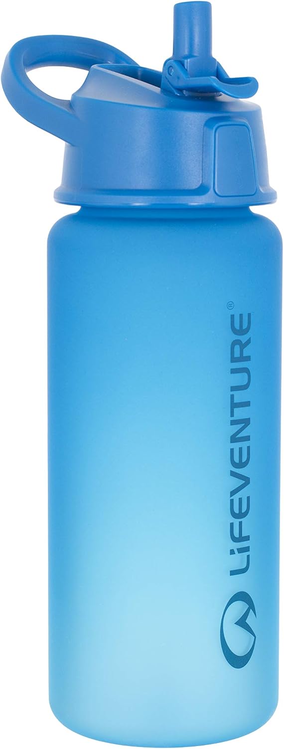 Lifeventure Flip-Top BPA Free Tritan Non-Toxic Sports Water Bottle With Straw And Measuring Scale 750ml - Image 5