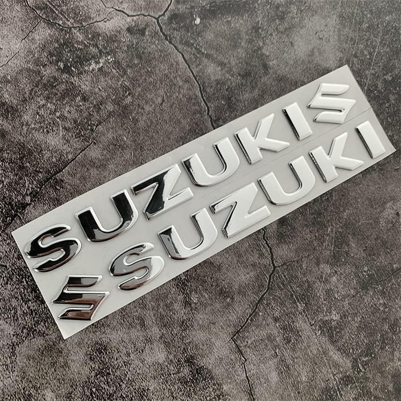 2pcs Car Emblem Sticker for Suzuki, Badge Stickers, Badge Decal Car Sticker, Car Letter Emblems Decal, Decoration Sticker Replacement Accessories,B Gold, normal