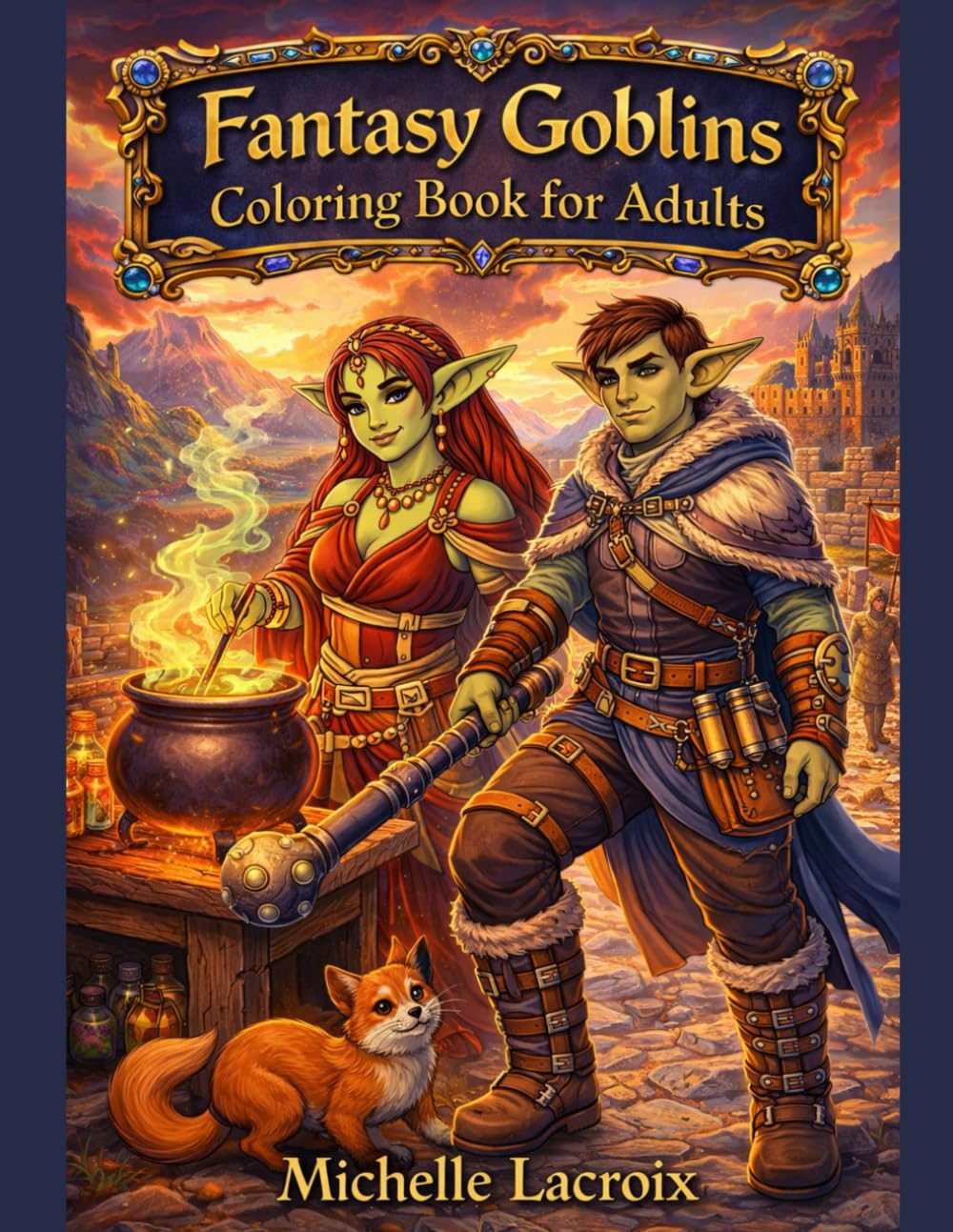 Fantasy Goblins Coloring Book for Adults