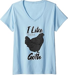 Womens I Like Them Goth Ayam Cemani V-Neck T-Shirt