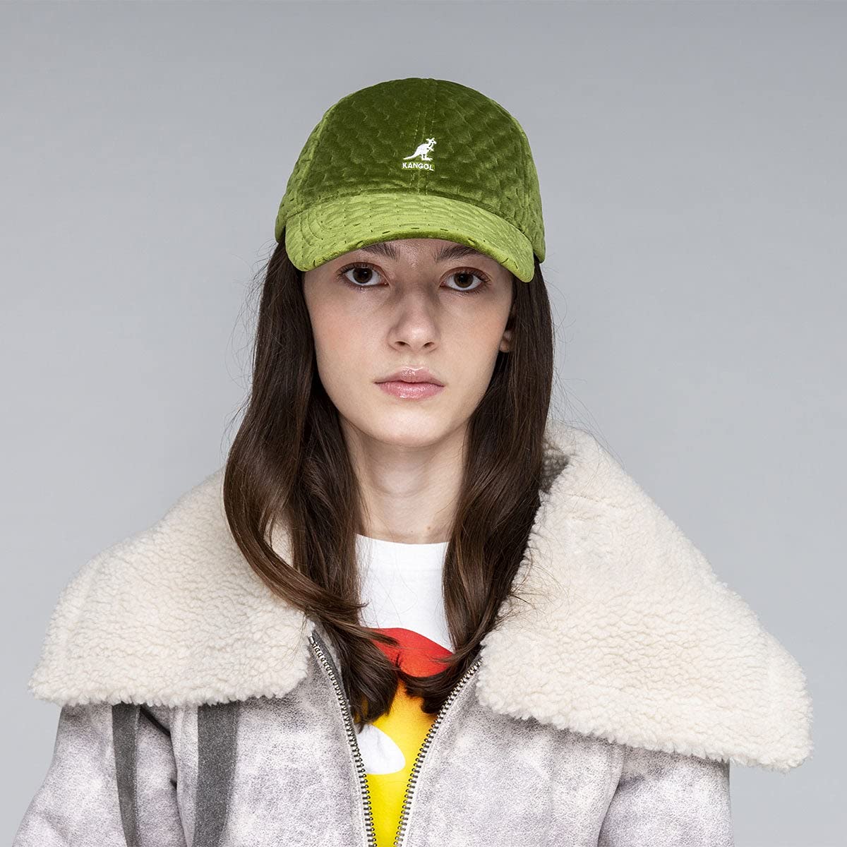 Kangol Dash Quilted Long Bill Cap Basecap Baseballcap Curved Brim Damen/Herren - mit Schirm Herbst-Winter Winter