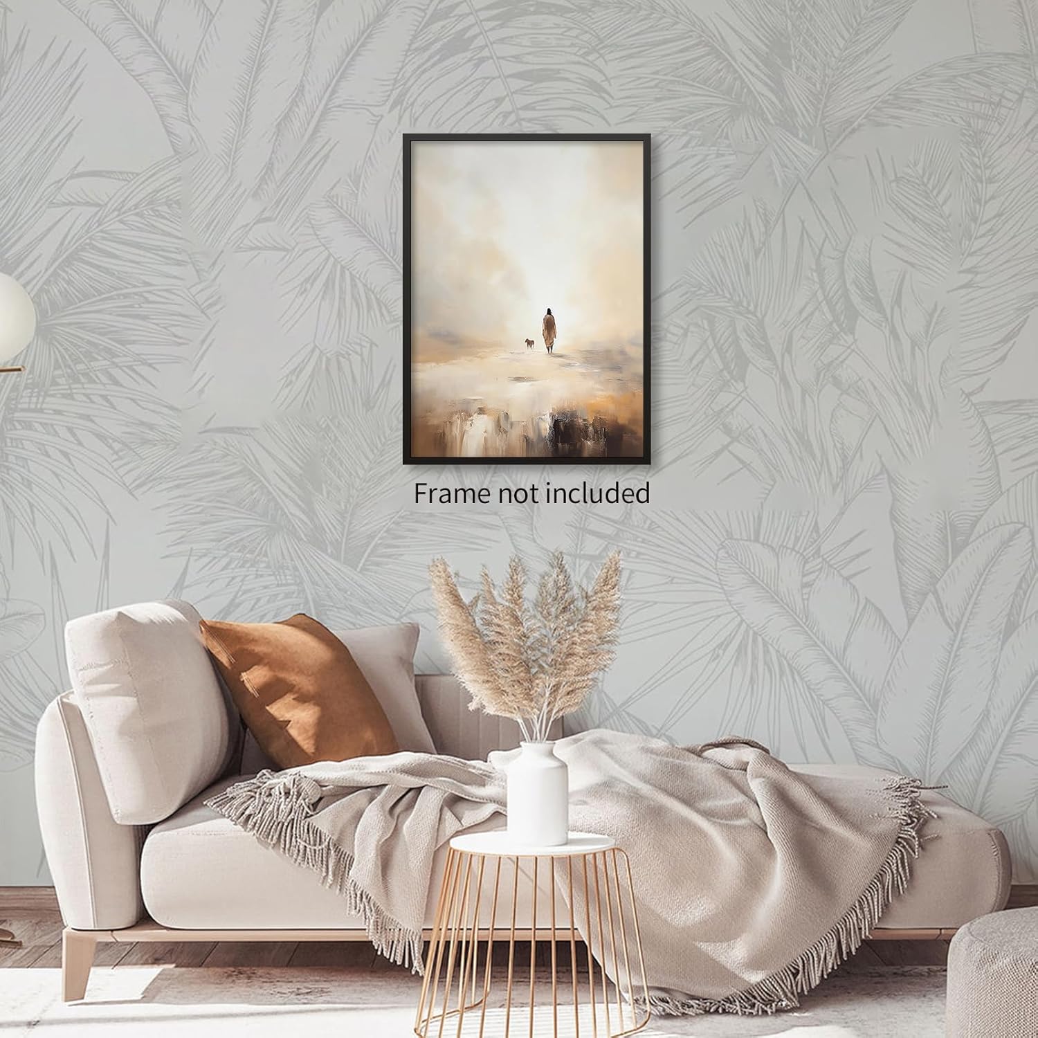enttgo Vintage Christian Religious Posters Jesus Bible Wall Art Lost Sheep Modern Canvas Paintings for Living Room Church Wall Decor 24X36 inch Unframed