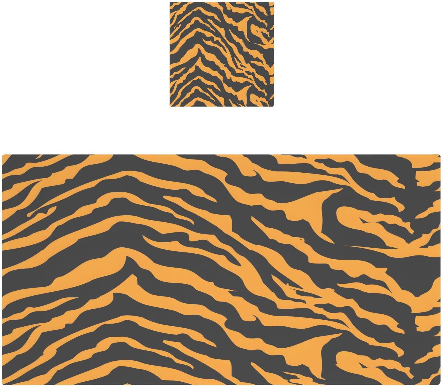 Hand Towels Premium Soft and Highly Absorbent Tiger Print Background 2 Pcs Towels for Bathroom Set 100% Cotton Decorative Face Towels