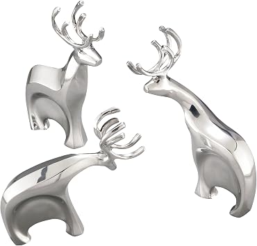 nambe Blitzen Reindeer Set
