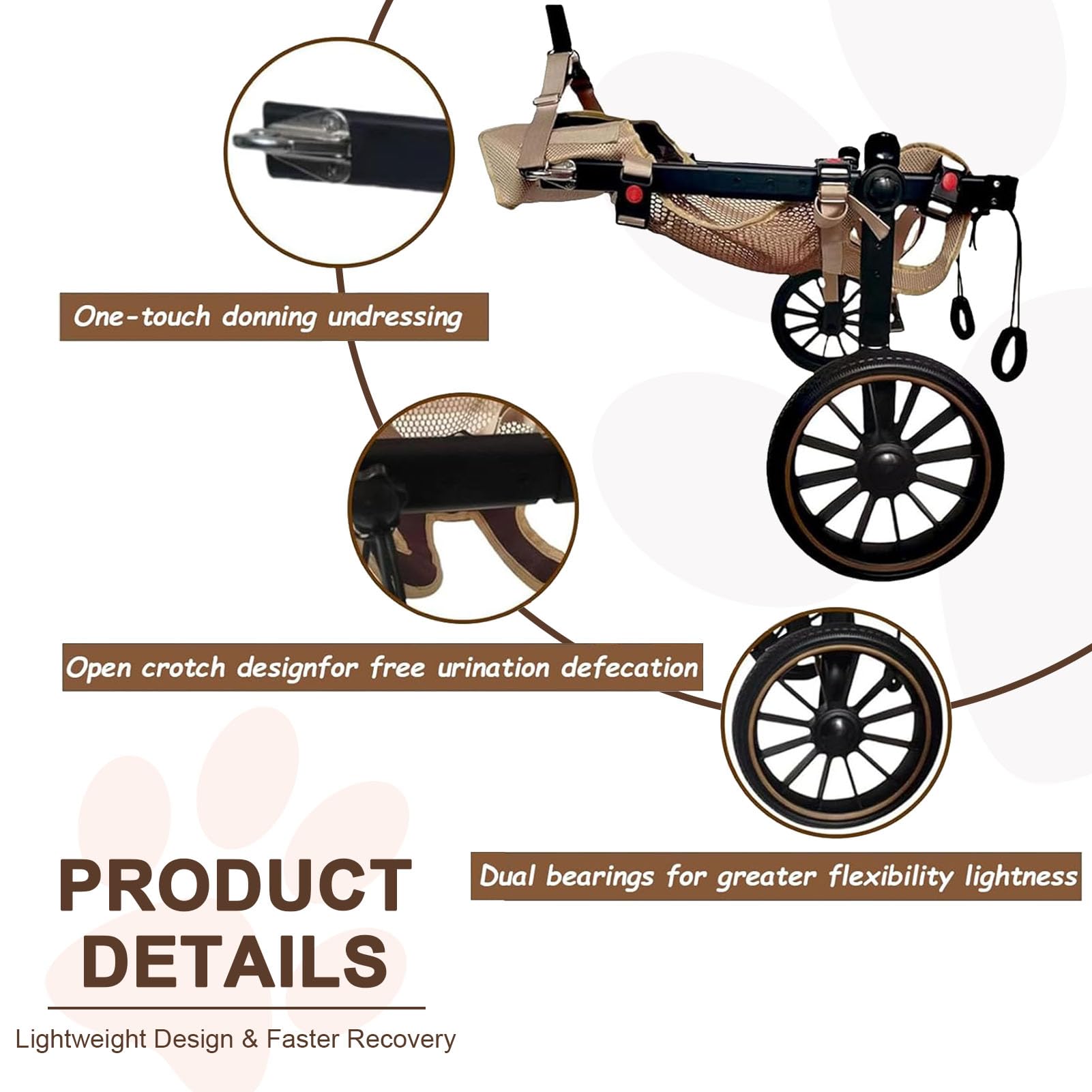 Silla de Ruedas para Perros Grandes con Patas Traseras, Ayuda A La Movilidad y Carrito para Mascotas Discapacitadas, Ideal para Rehabilitación de Piernas En Personas Mayores XL