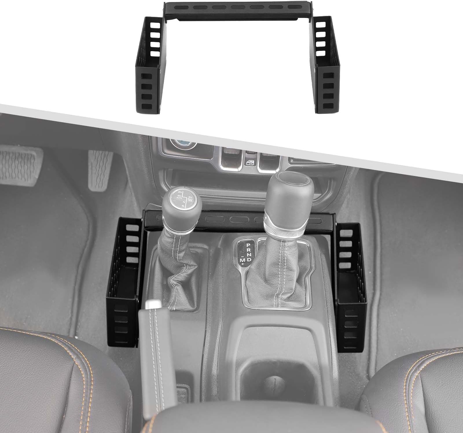 2PC Gear Shift Console Organizer For Jeep Wrangler JL Gladiator JT 2018-2023 - Armrest Storage Tray