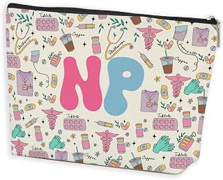 Nurse Practitioner Gifts for Women NP Makeup Bag Nursing Cosmetic Bag Nurse Gifts Nursing Student Gifts Nurse Day Birthday Nurse Appreciation Gifts for Nurse RN Nurse Practitioner Makeup Zipper Pouch