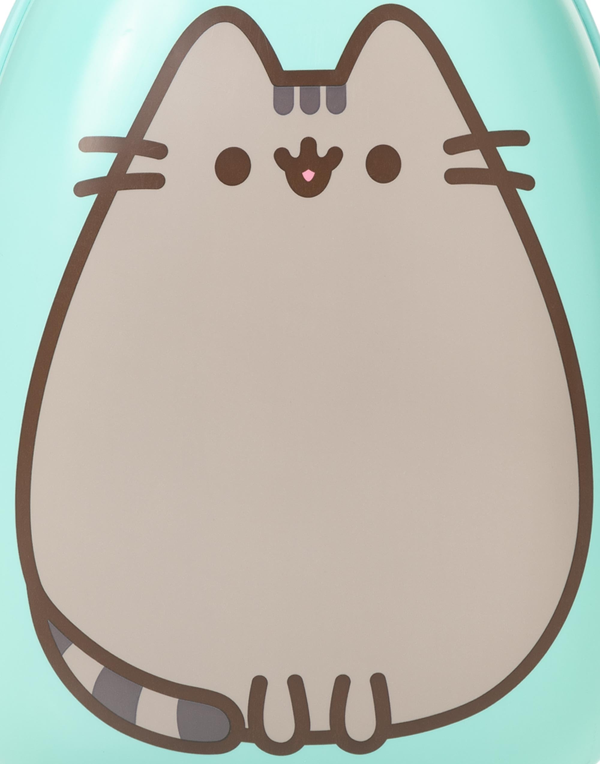 Pusheen the Cat Koffer Kinder | Mädchen Jugendliche Mintgrün Kleines Handgepäck mit Hartschale und ausziehbarem Griff für den Urlaub | Lächelnde Cartoon-Katzen-Merchandise