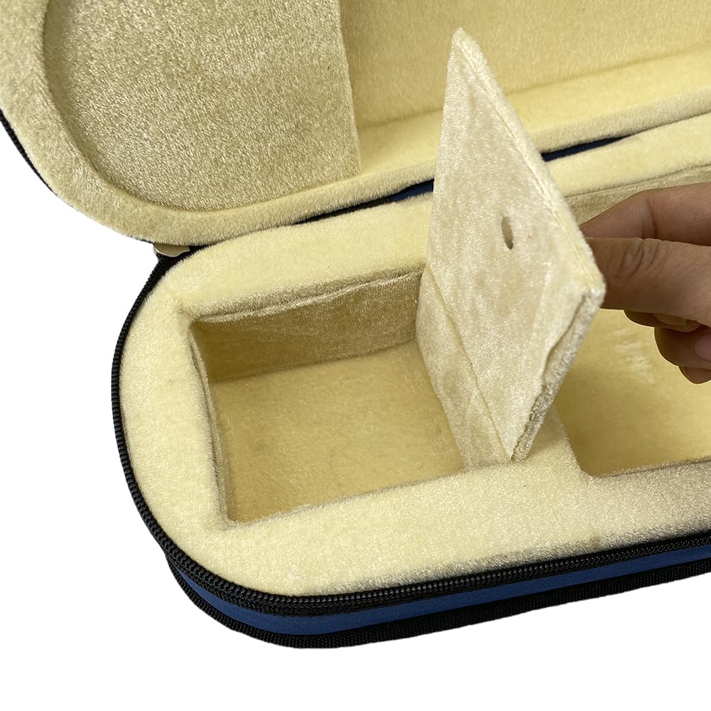 Custodia per violino 4/4 full size con cinghie per zaino, custodia rigida ultra leggera da viaggio con supporti per archetto, igrometro e tasca per spartiti musicali, Triangolo Blu, Popolare