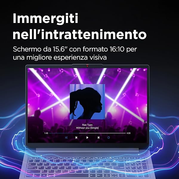 Lenovo IdeaPad Slim 3 Notebook 15,6” FHD (1920x1080), Intel Core i5-12450H, RAM 16GB, 512GB SSD, Grafica Integrata, WiFi 6, Windows 11 Home - Arctic Grey - 4