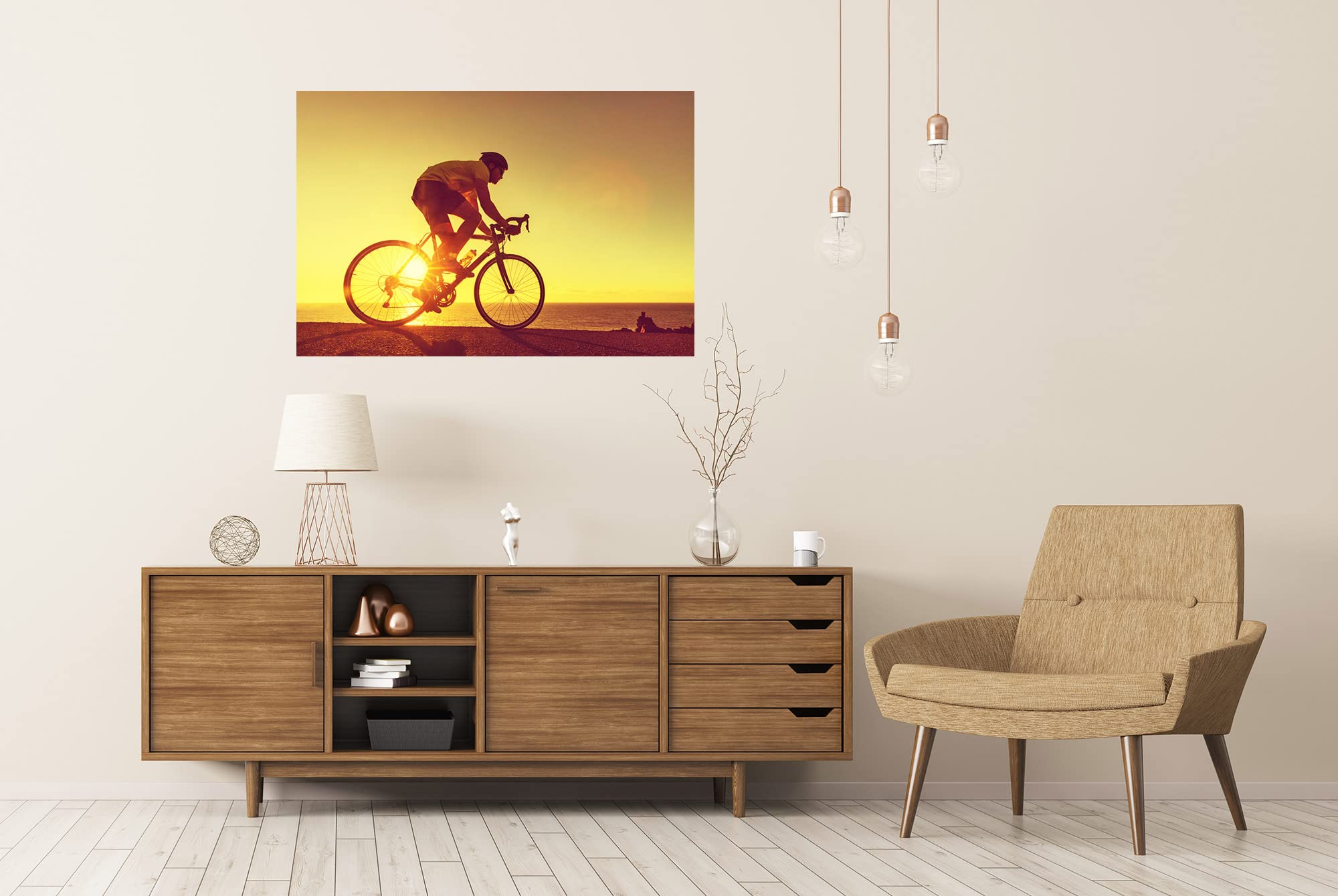 islandburner Immagine Poster Bici Da Strada Ciclista Uomo Ciclismo Tramonto Bici Da Strada Ciclista Uomo Ciclismo Stampa Fotografica Premium