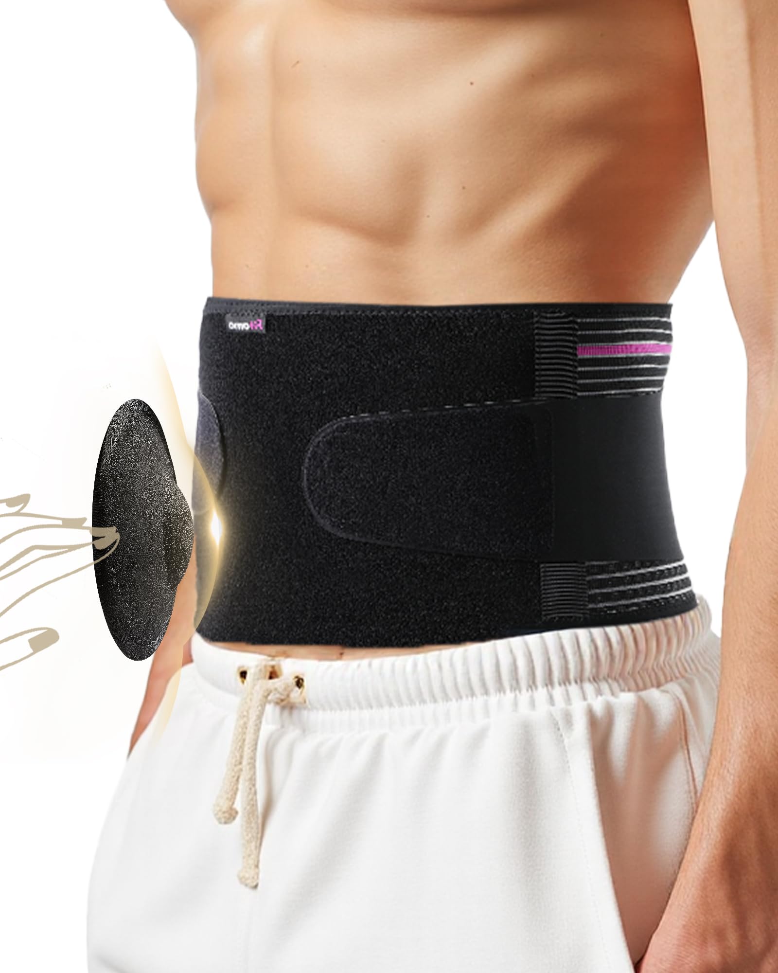 Fitomo Bauchbandage, Schwarz, Größe 2XL