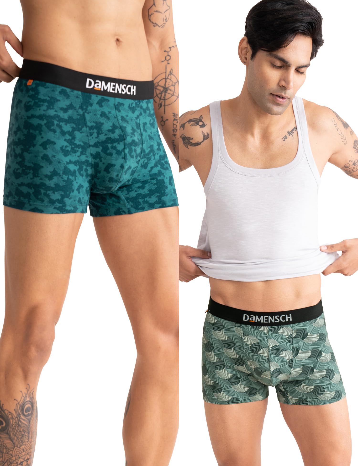 damensch Men Deo-Cotton Trunk Pack, Anti-Bacterial Moisture Wicking Trunk (Pack of Assorted Prints & Colours I Color & Print May Vary)-picture-20