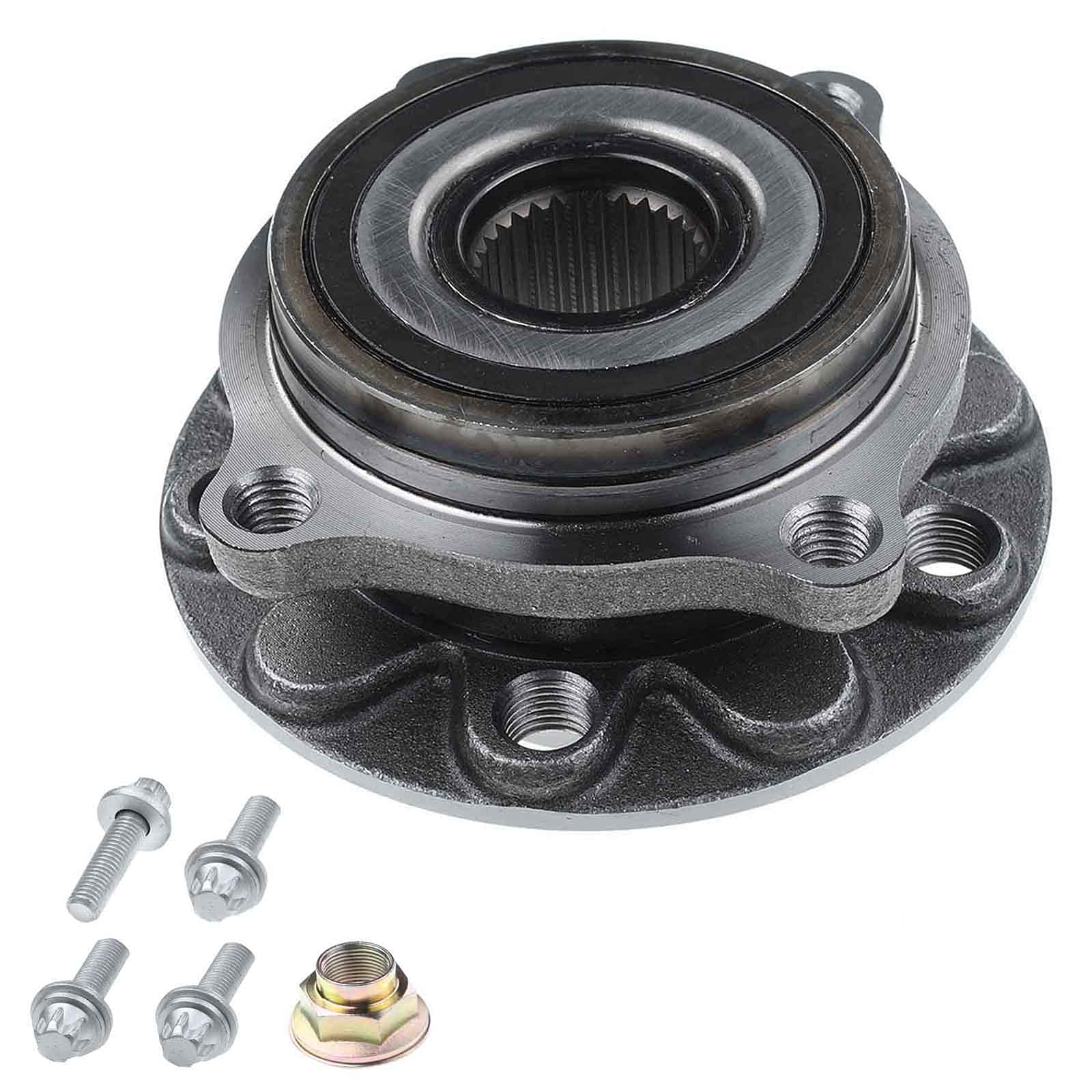 Frankberg Set di 2 cuscinetti ruota anteriori con anello magnetico ABS | davanti Con anello magnetico Sensore di velocità ABS Sensore di velocità ABS Ruota flangiata ⌀135