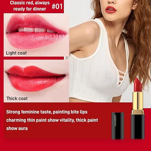 Miniatura 7 de Liyen Meiwo- Lápiz labial Hankey Flame Charm, lápiz labial hidratante de terciopelo rojo impermeable de larga duración que no se desvanece (1