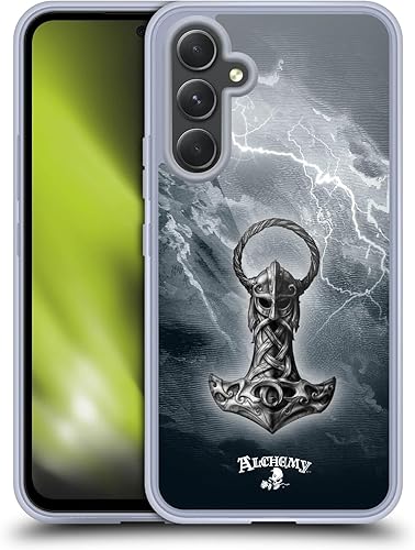 Head Case Designs Funda de gel suave con licencia oficial de Alchemy Gothic Mjolnir Hammer Illustration compatible con Samsung Galaxy A54 5G