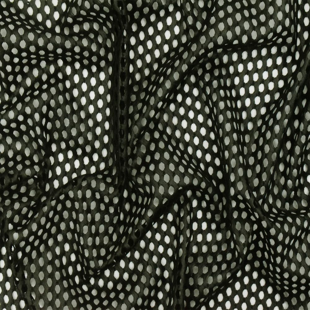 Dark Lush Black Famous Maker Mesh Stretch Yoga Activewear Knit Fabric by The Yard, 10yd Length