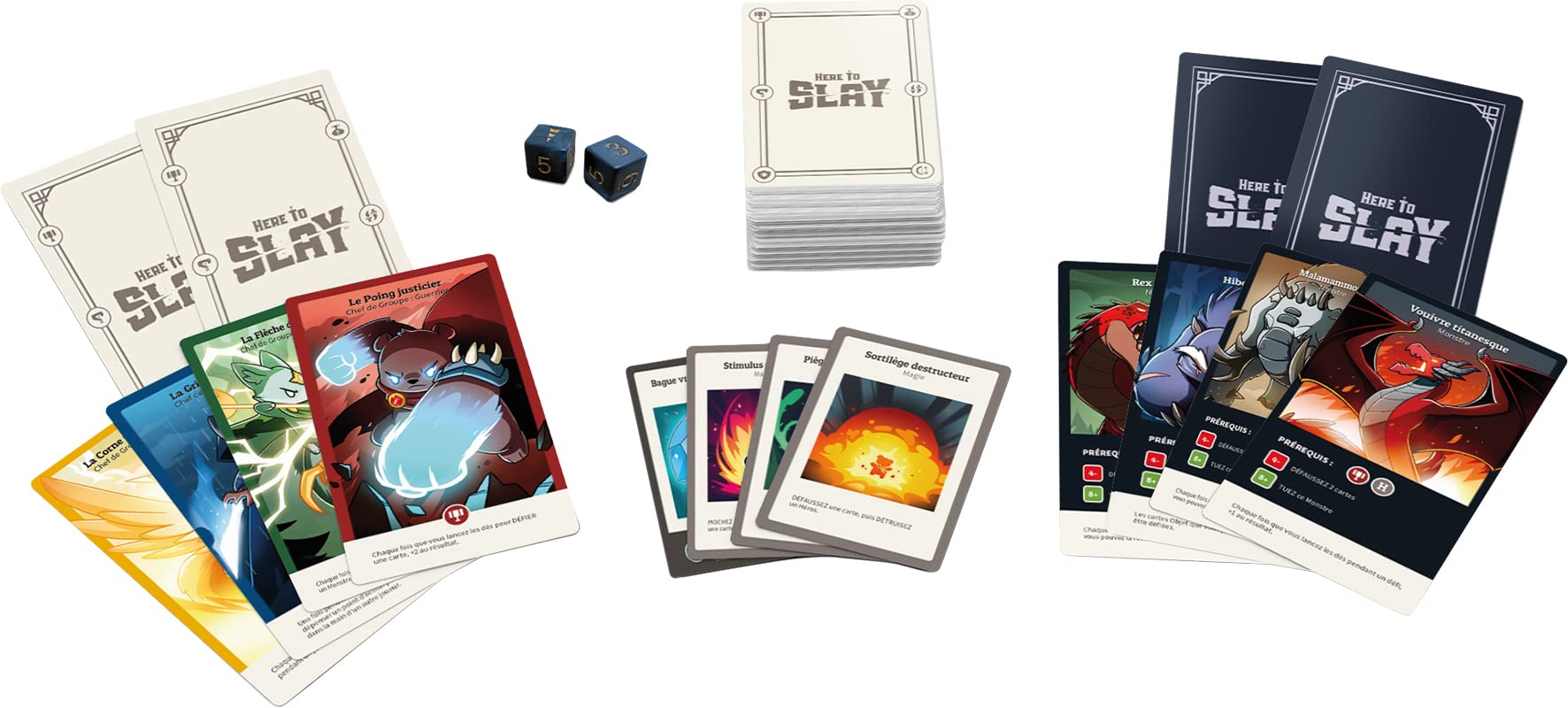 TeeTurtle - Asmodee - Here to Slay - Jeux de société - Jeux de cartes - Jeu de stratégie - Jeu dla dorosłych i dzieci od 10 lat - 2 do 6 lat - 30 do 60 min - wersja francuska