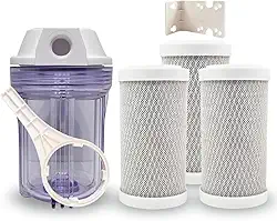 Filtro De Água Para Chuveiro Carvão Ativado 3 Refis Completo Cor Transparente