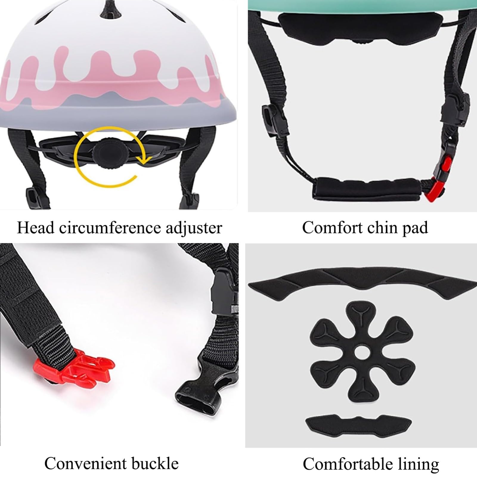 Casque De Vélo pour Enfants, Casque pour Vélo, Skateboard Et Trottinette pour Tout-Petits, Casque pour Draisienne pour Garçons, Casque Multisports Ajustable pour Filles