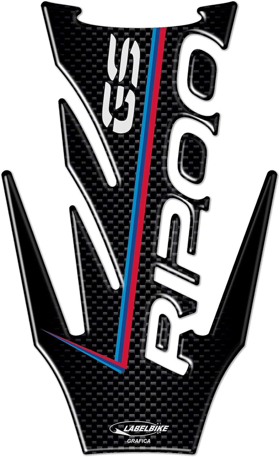 labelbike - 3D Sticker Motorcycle Fuel Tank Pad Protection and Decoration in Resin Compatible with BMW GS R1200 2013-2018