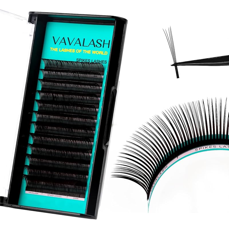 VAVALASH Extensões de Cílios 5D Flower Spikes, Curvatura D, 0,07, 13–20 mm