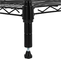 5-úrovňový výškovo nastaviteľný policový systém Amazon Basics, nosnosť 795 kg, s vyrovnávacími nožičkami, čierny, 36 x 91 x 183 cm 4
