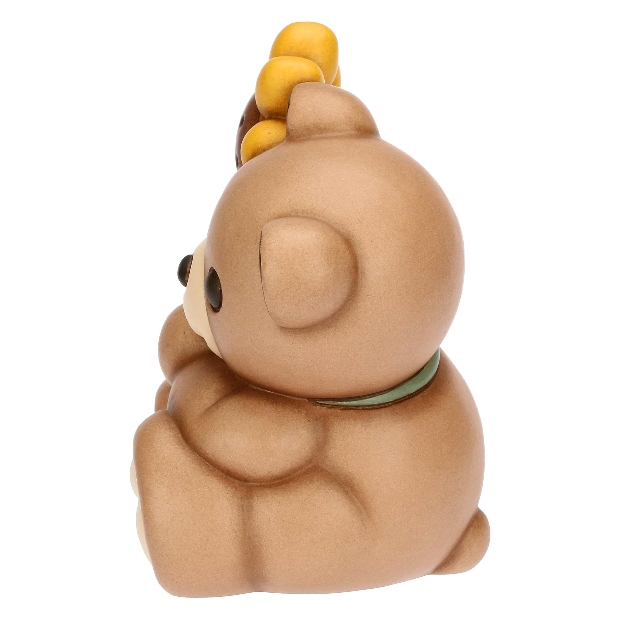 Thun Teddy con Girasole, Grande, Ceramica, Collezione Altro novità 2025, 12,3 x 9,4 x 13,8 cm