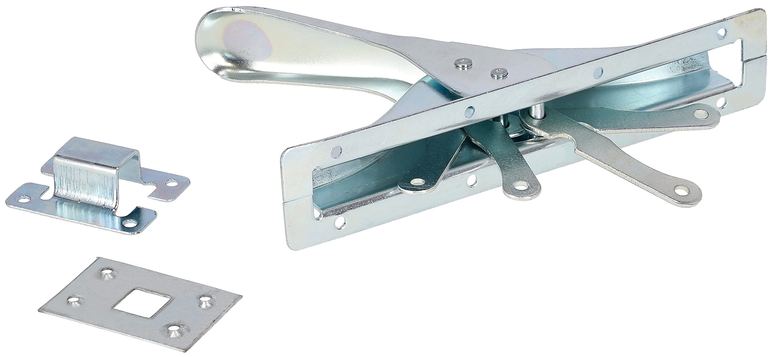 KOTARBAU® Cerradura de puerta de garaje galvanizada para puertas osciladas, 215 cm, color blanco